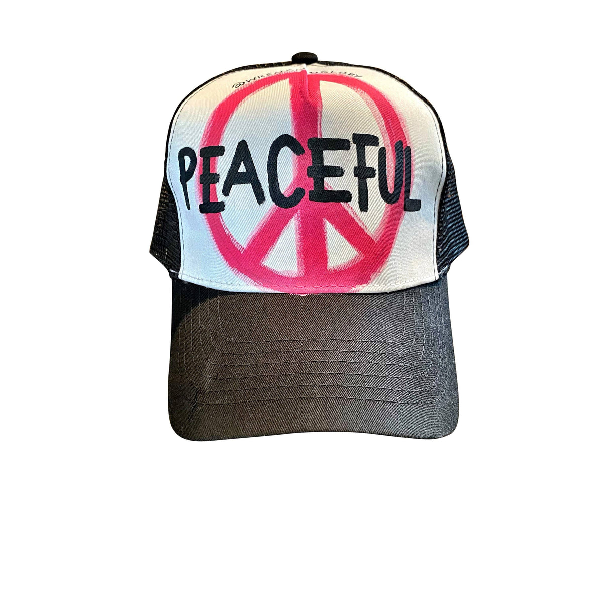 'PEACEFUL' PAINTED HAT