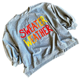 'SWEATER WEATHER' PAINTED SWEATSHIRT