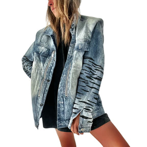 'Beyond Zebra' Denim Jacket