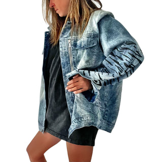 'Beyond Zebra' Denim Jacket