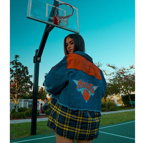 'GO KNICKS' DENIM JACKET - WOMEN