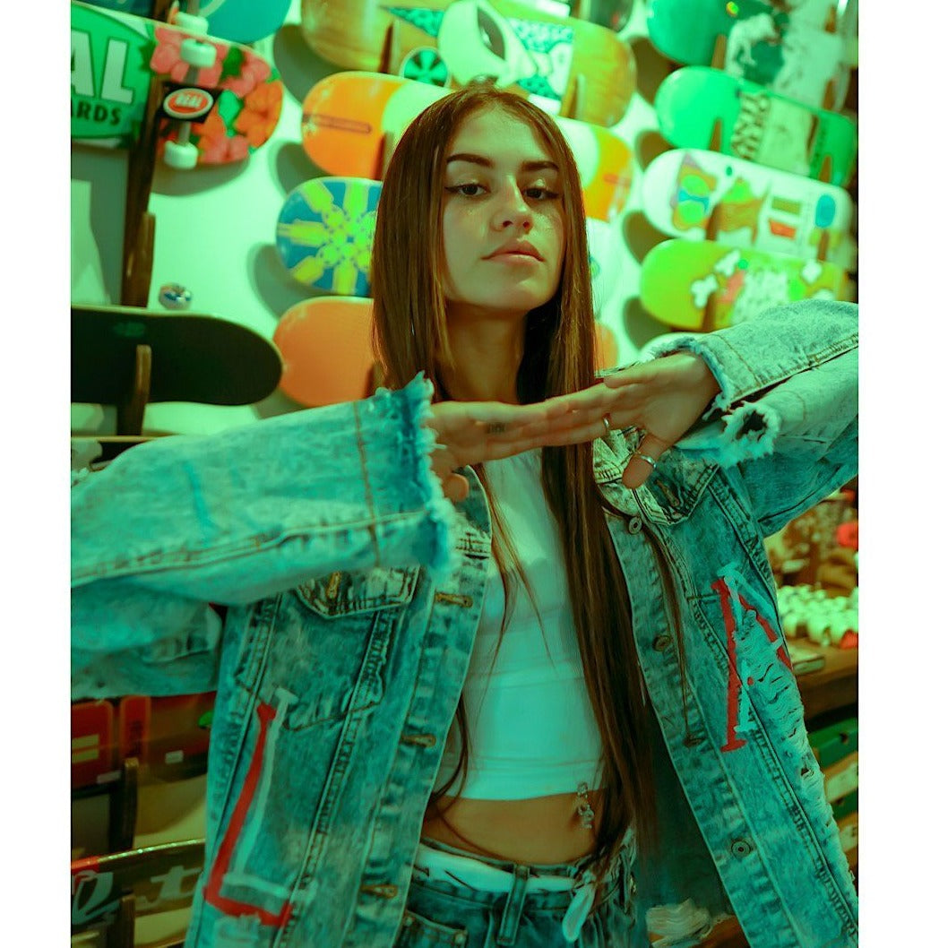 'GO CLIPPERS' DENIM JACKET - WOMEN