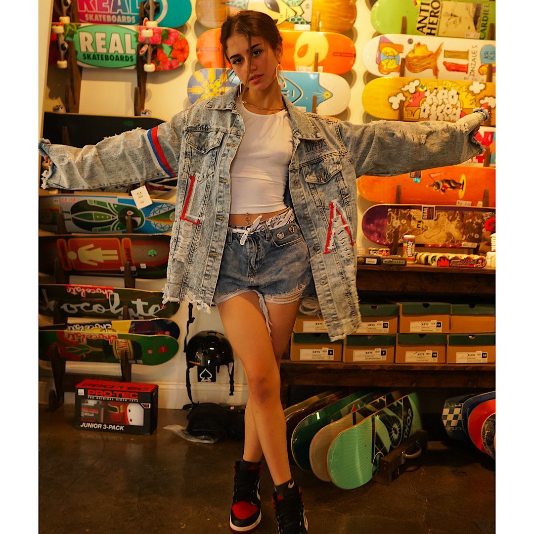 'GO CLIPPERS' DENIM JACKET - WOMEN