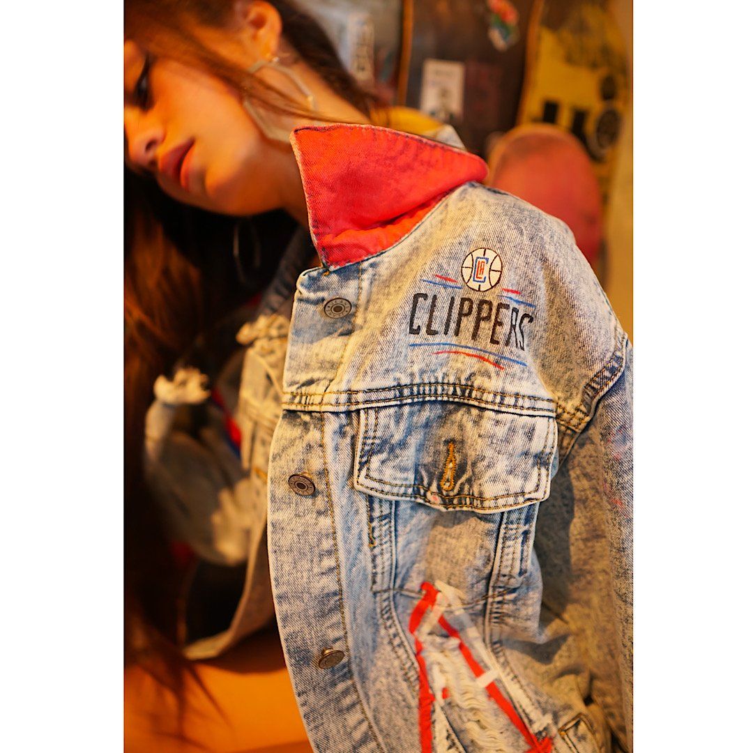 'GO CLIPPERS' DENIM JACKET - WOMEN