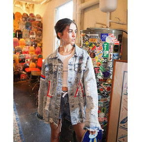 'GO CLIPPERS' DENIM JACKET - WOMEN