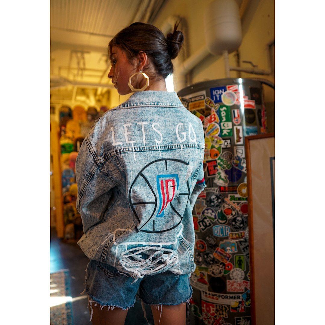 'GO CLIPPERS' DENIM JACKET - WOMEN
