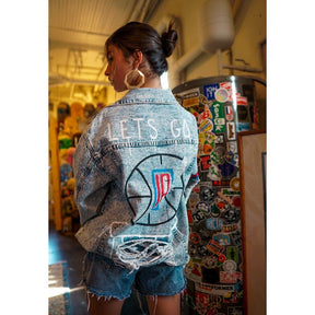 'GO CLIPPERS' DENIM JACKET - WOMEN