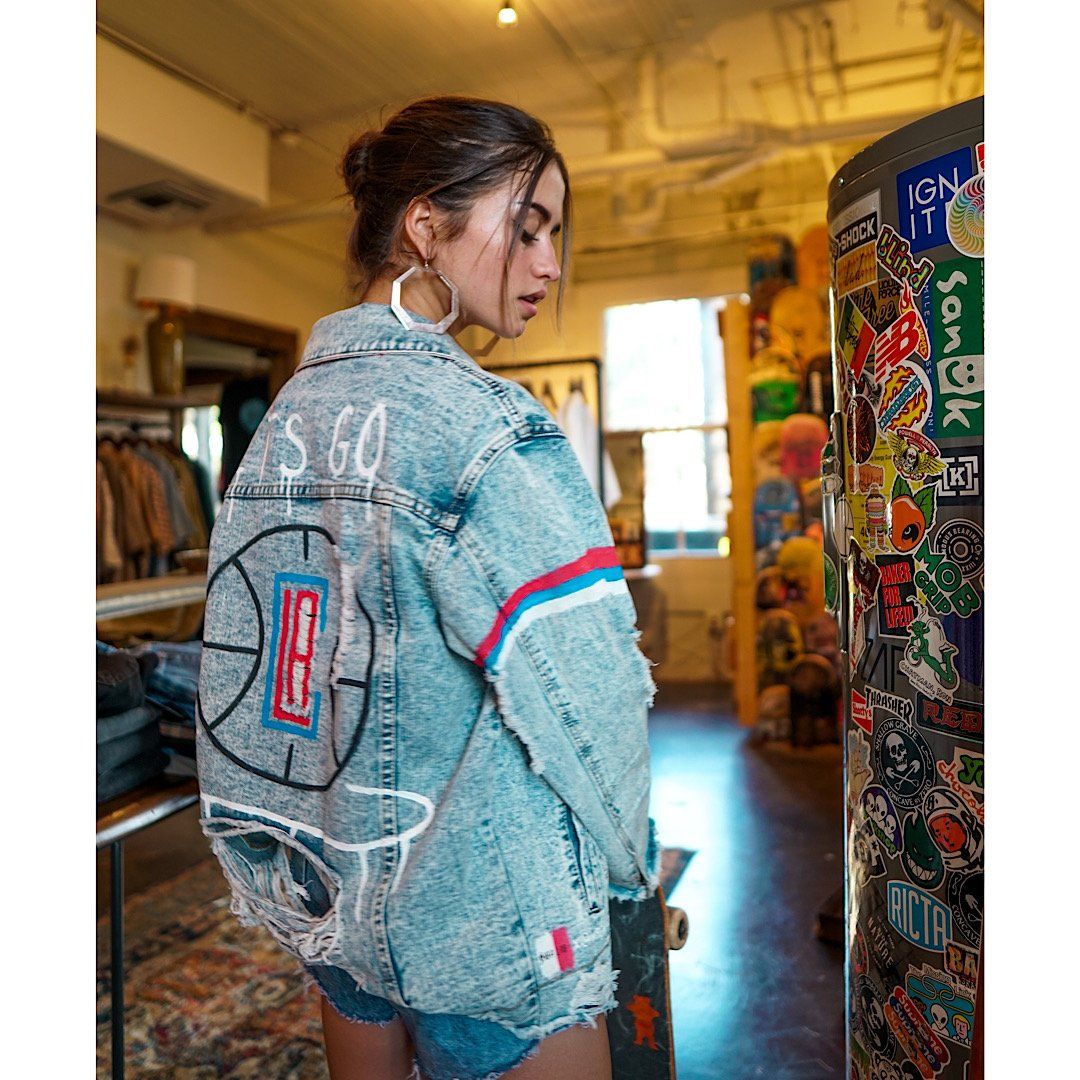 'GO CLIPPERS' DENIM JACKET - WOMEN