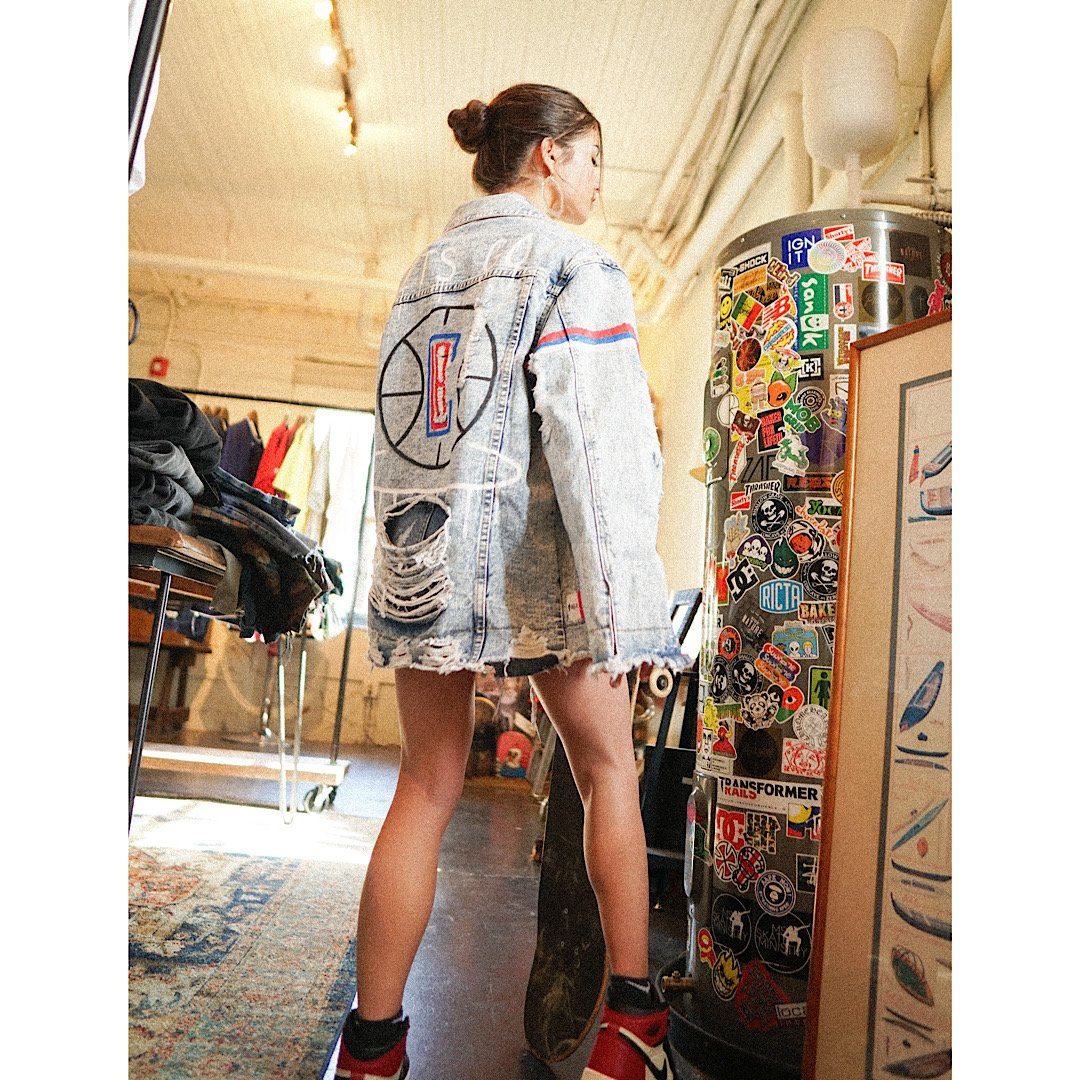'GO CLIPPERS' DENIM JACKET - WOMEN