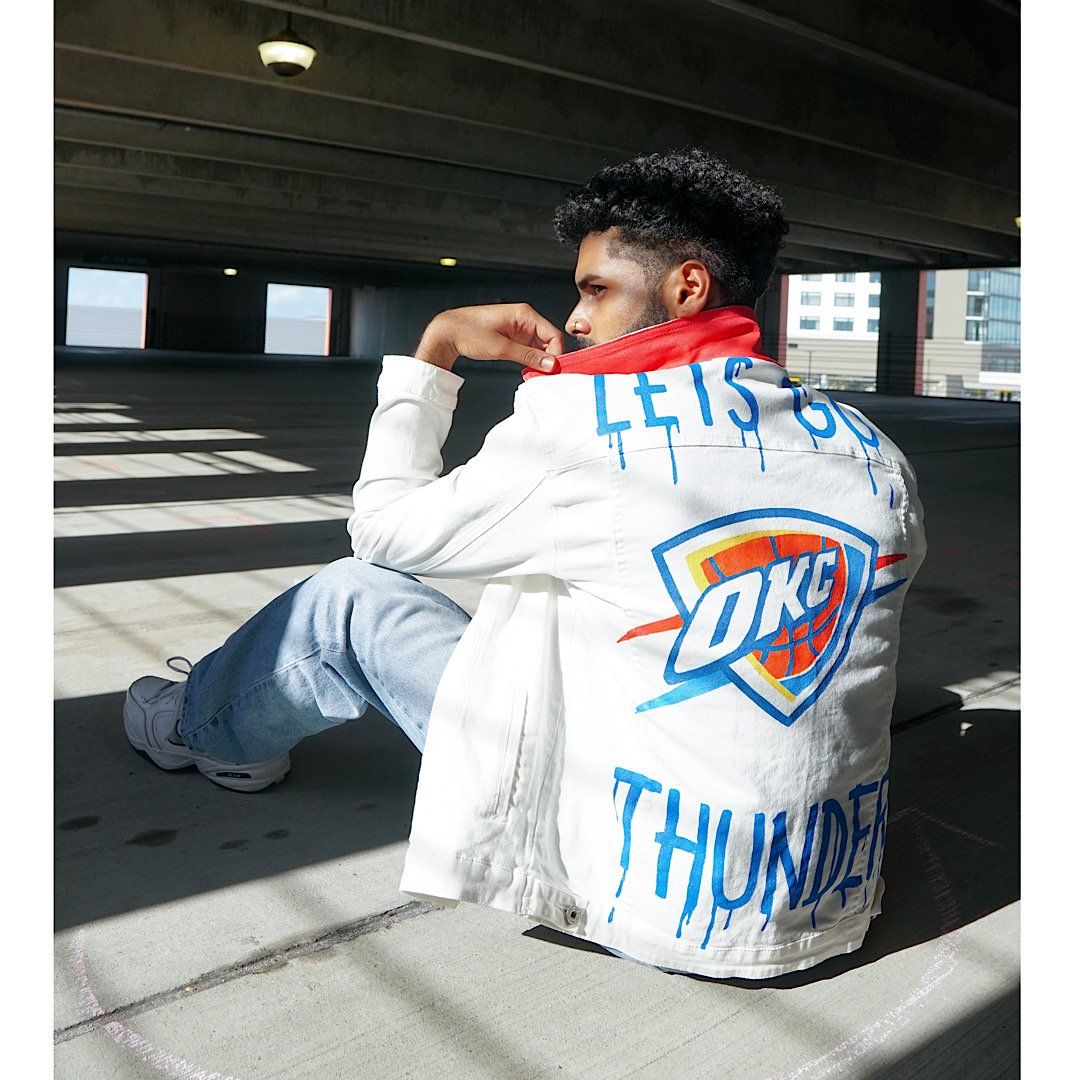 'GO THUNDER' DENIM JACKET - MEN