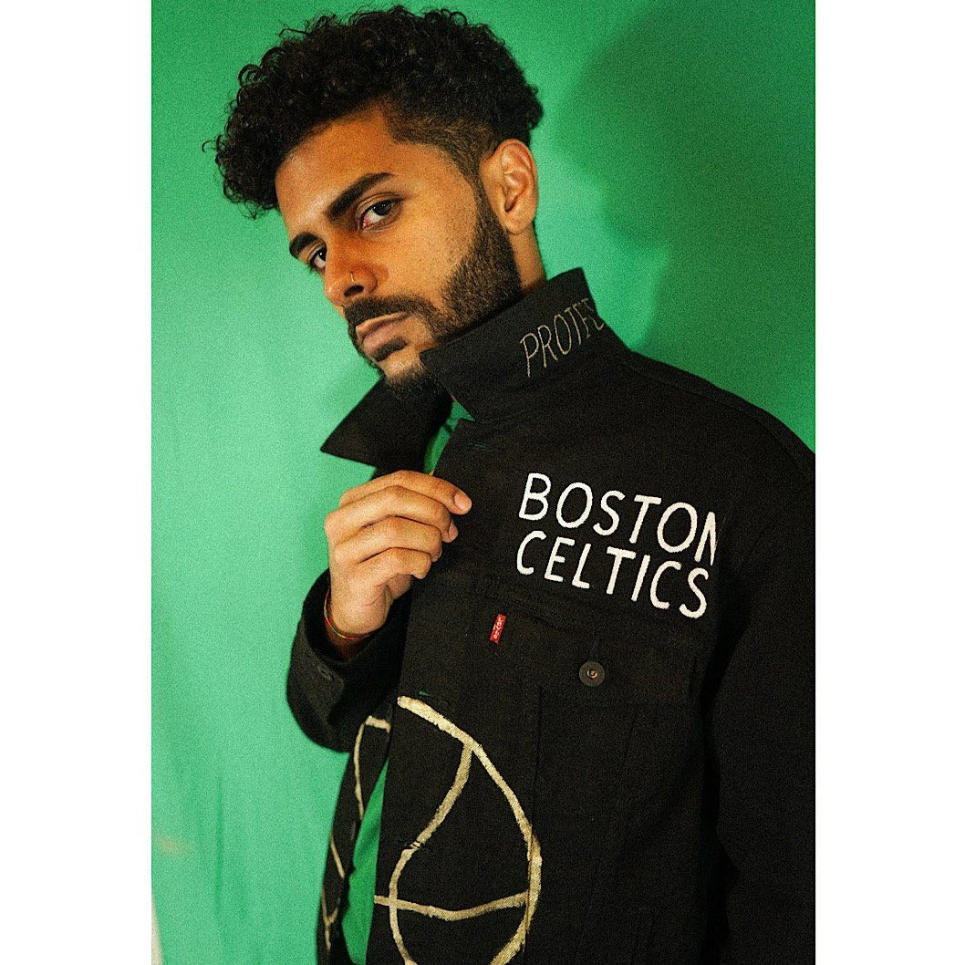 Wren + Glory 'Go Celtics' Denim Jacket - Men