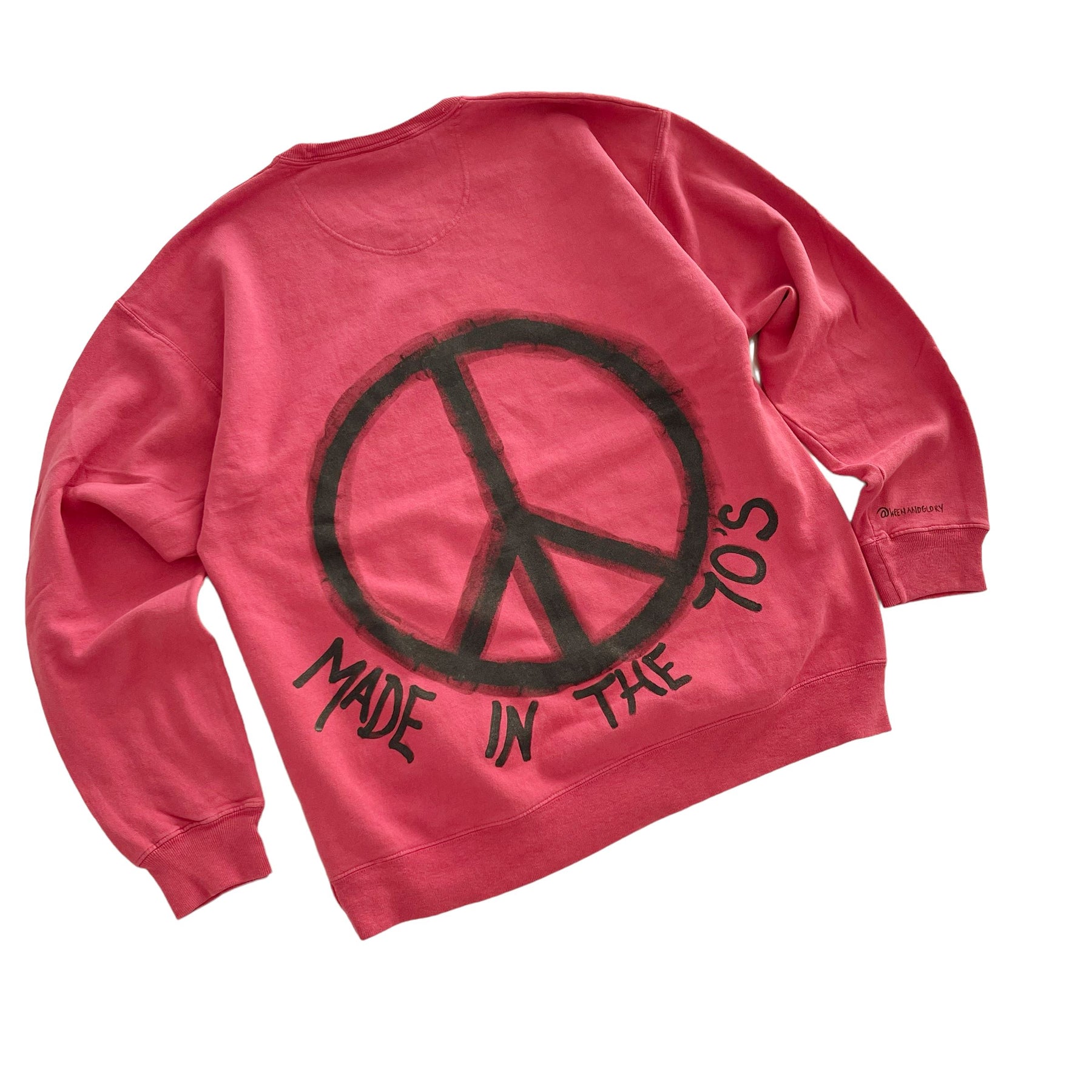 '70s Baby!' Painted Red Crewneck