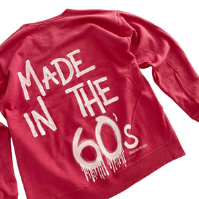 '60s Baby!' Painted Red Crewneck