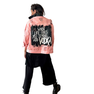 'Vodka Please' Denim Jacket