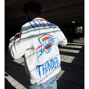'GO THUNDER' DENIM JACKET - MEN