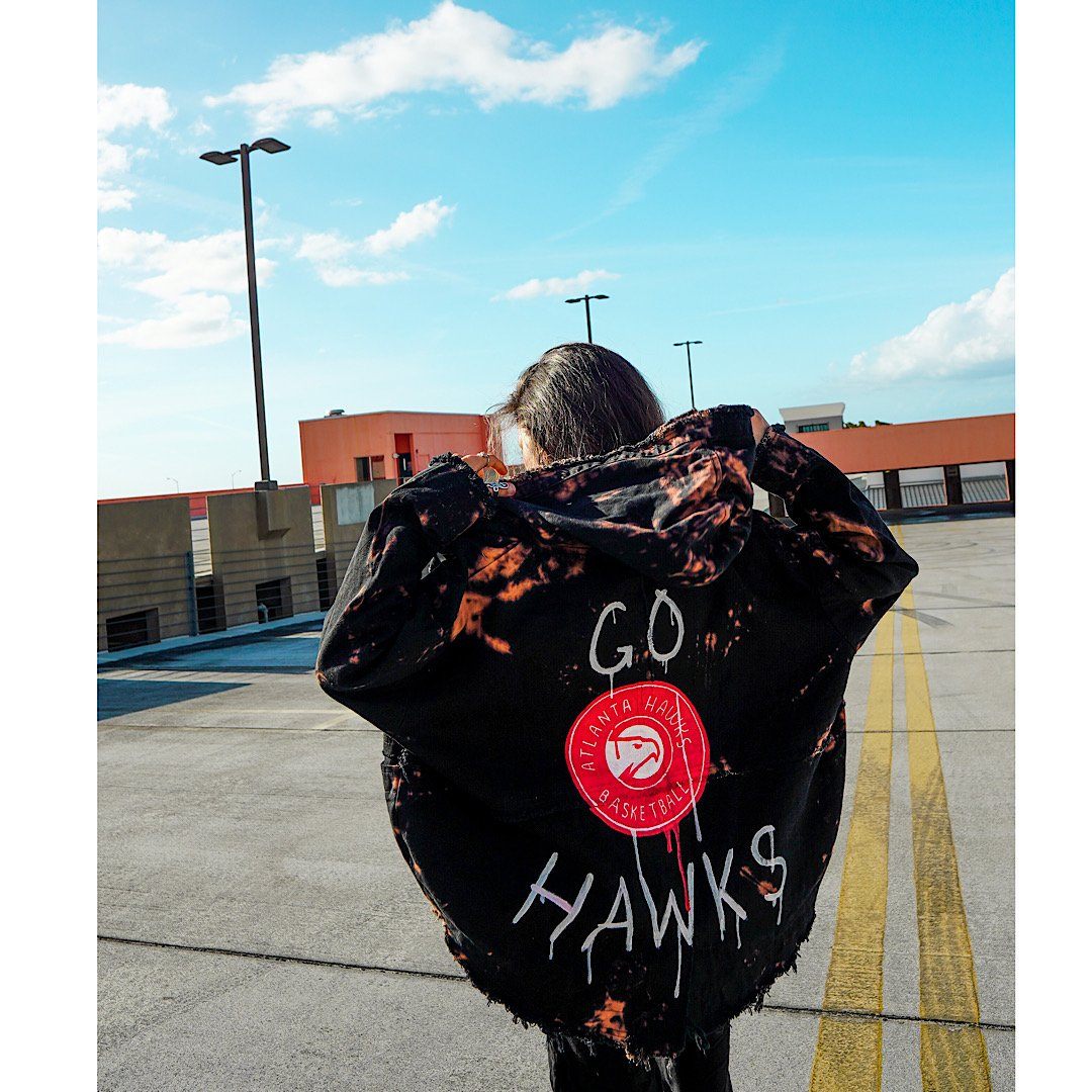 'GO HAWKS' DENIM JACKET - WOMEN