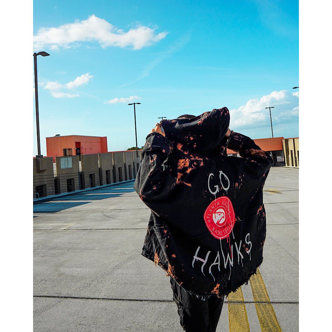 'GO HAWKS' DENIM JACKET - WOMEN