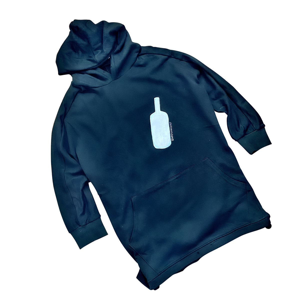 'WINE TIME' PAINTED HOODIE