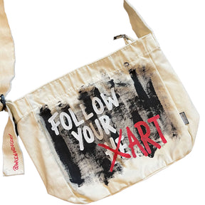 'Follow That Art' Painted Messenger Bag