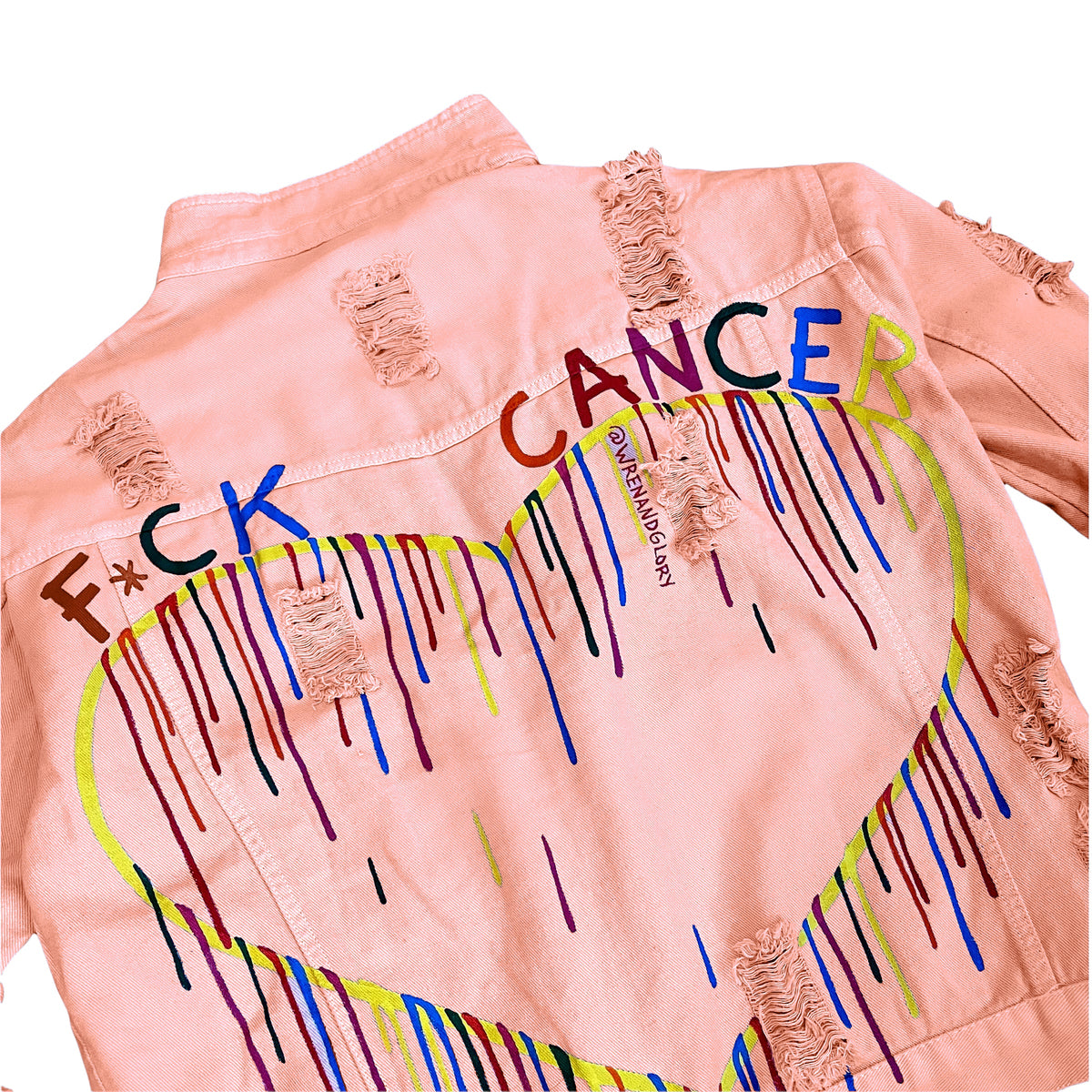 'F CANCER' DENIM JACKET