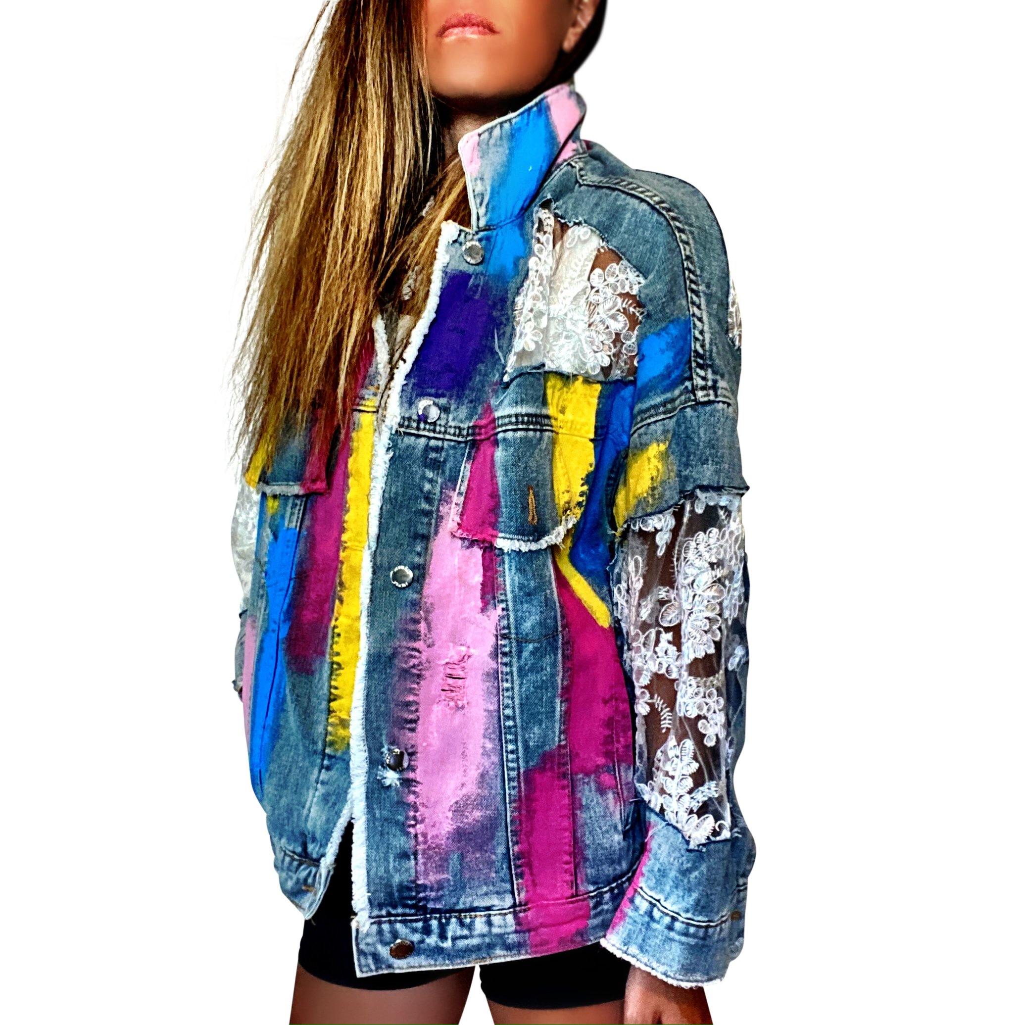 RAINBOWS AND LACE' DENIM JACKET