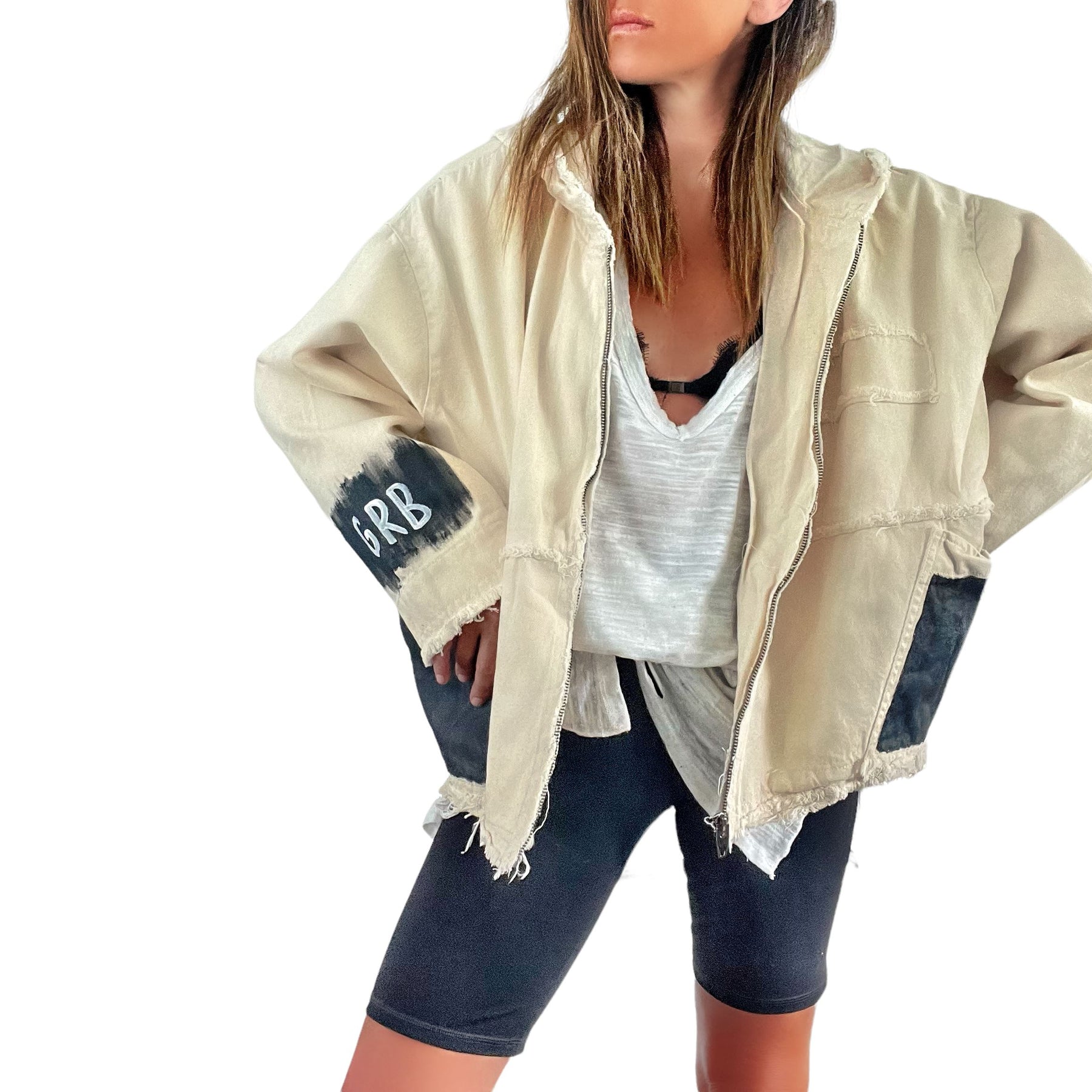'Basic But Personalized' Ivory Denim Jacket