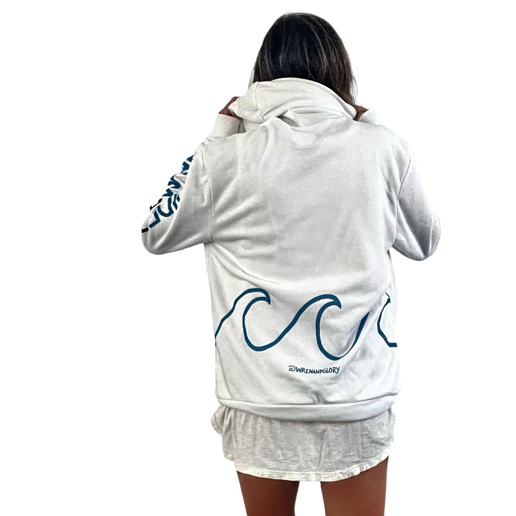 'WHITE WAVES' HOODIE