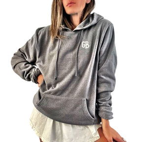 'Basic But Personalized' Painted Gray Hoodie