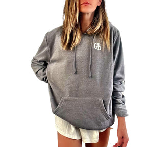 'Basic But Personalized' Painted Gray Hoodie