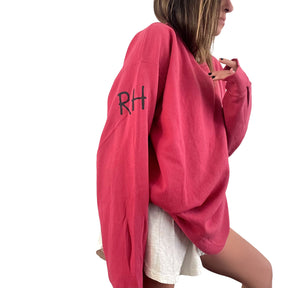 'Basic But Personalized' Painted Red Crewneck