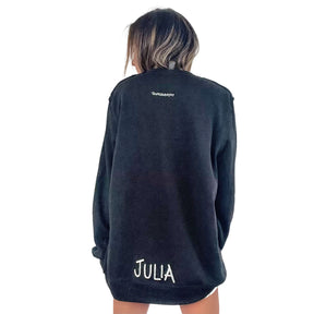 'Basic But Personalized' Painted Black Crewneck