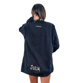 'Basic But Personalized' Painted Black Crewneck