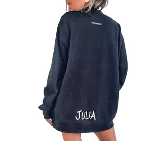 'Basic But Personalized' Painted Black Crewneck