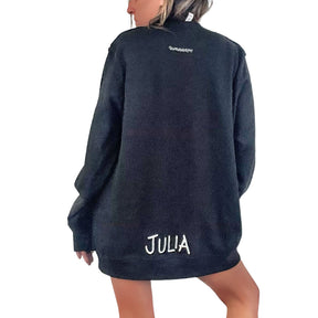 'Basic But Personalized' Painted Black Crewneck