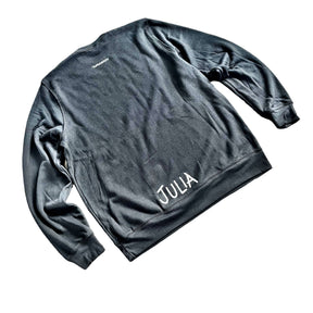 'Basic But Personalized' Painted Black Crewneck