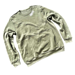 'Basic But Personalized' Painted Green Crewneck