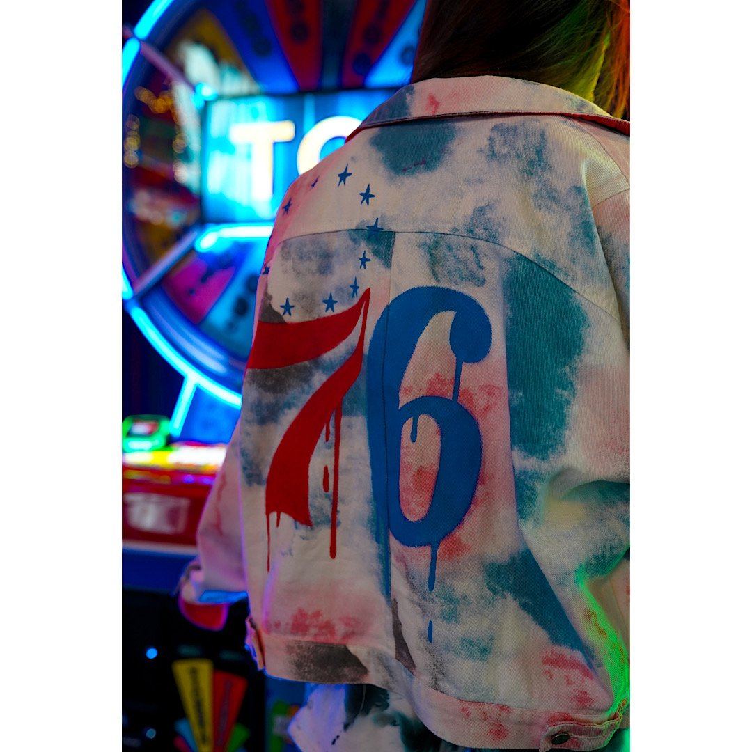 'GO 76ers' DENIM JACKET - WOMEN