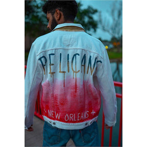 'GO PELICANS' DENIM JACKET - MEN