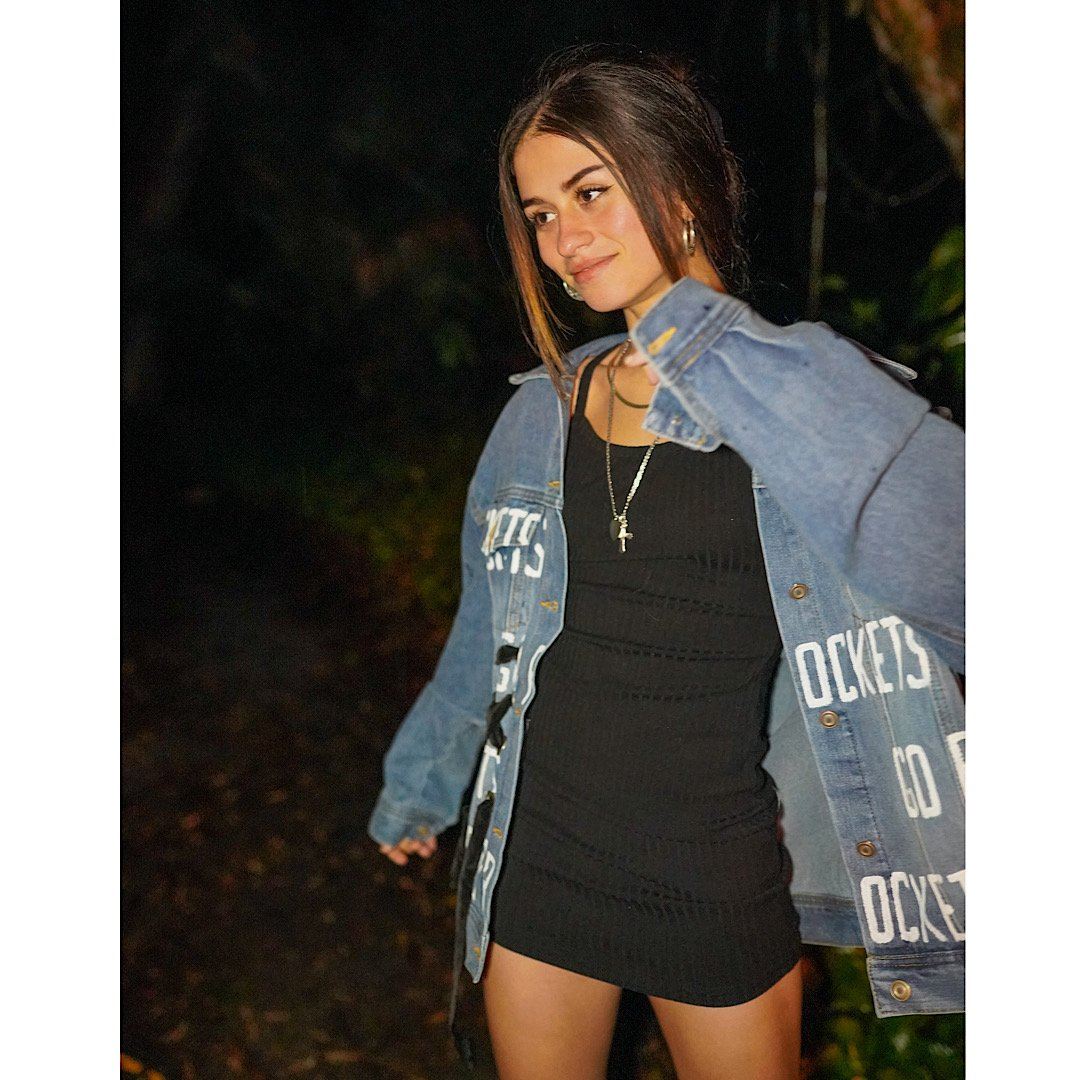 'GO ROCKETS' DENIM JACKET - WOMEN