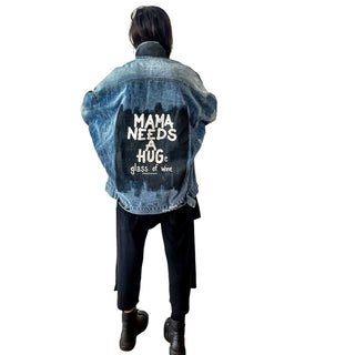 'Mama Needs A Hug' Denim Jacket