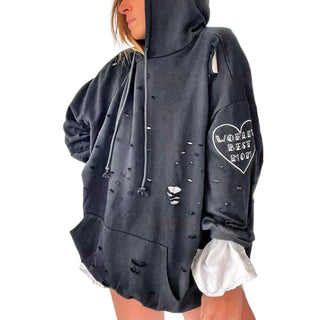 'Worlds Best Mom' Painted Hoodie