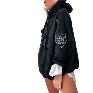 'Worlds Best Mom' Painted Hoodie