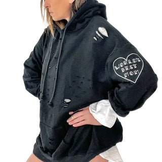 'Worlds Best Mom' Painted Hoodie