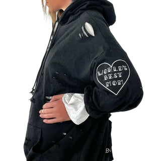 'Worlds Best Mom' Painted Hoodie