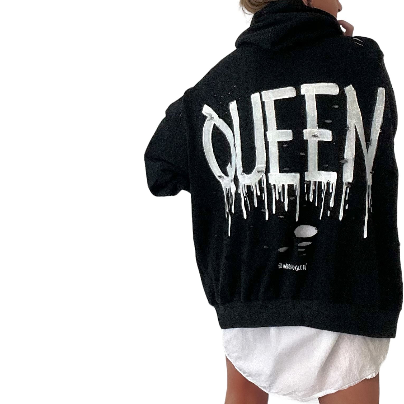 'Queen' Painted Hoodie