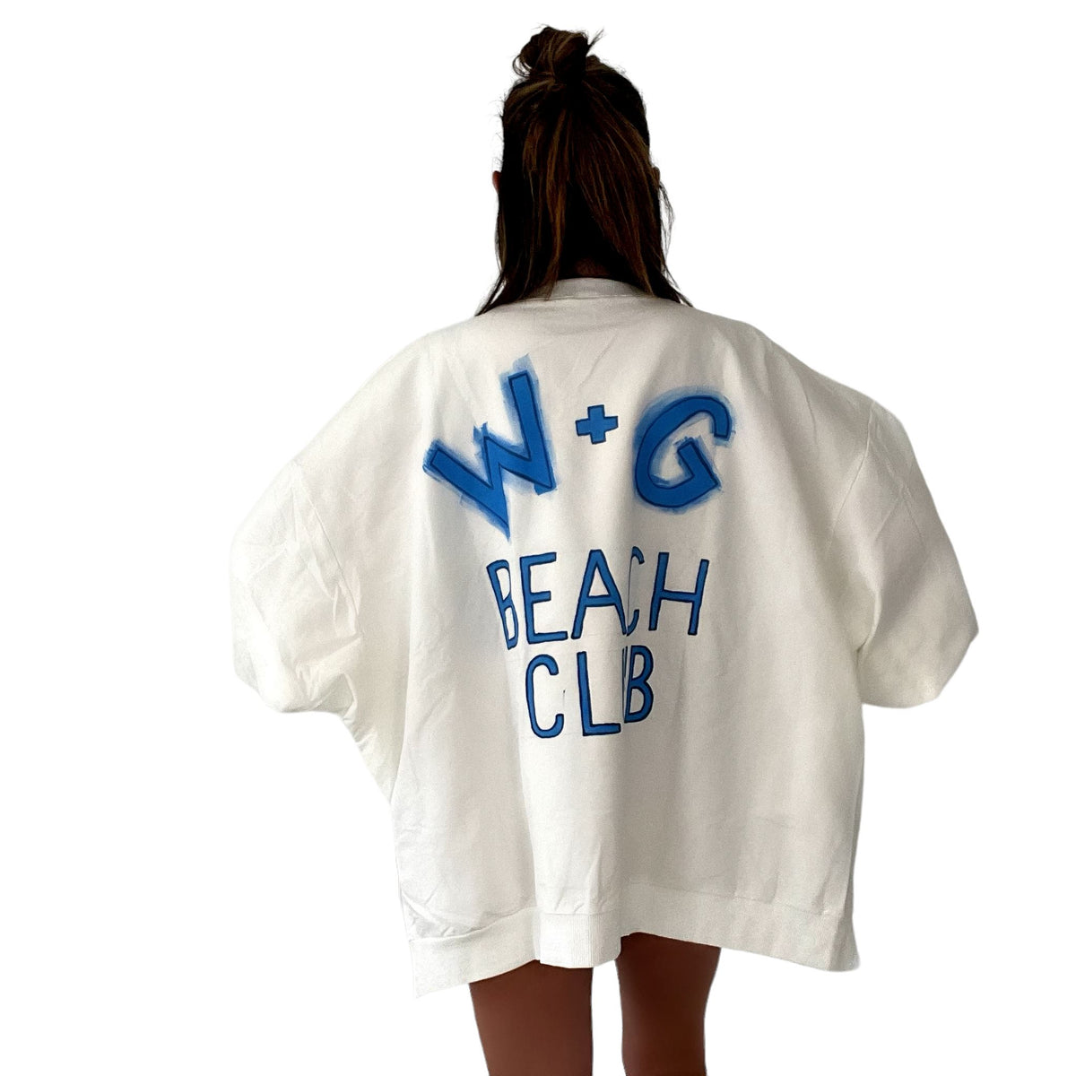 'W+G Beach Club' Painted Crewneck
