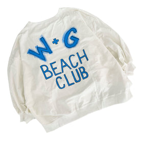'W+G Beach Club' Painted Crewneck