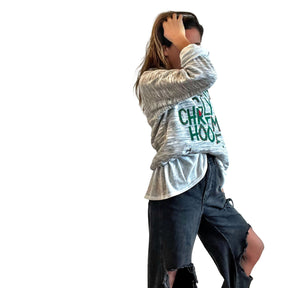 'ITS A CHRISTMAS HOODIE' PAINTED HOODIE