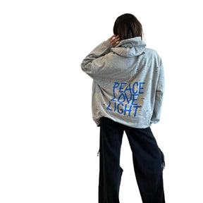 'PEACE & LIGHT' PAINTED HOODIE