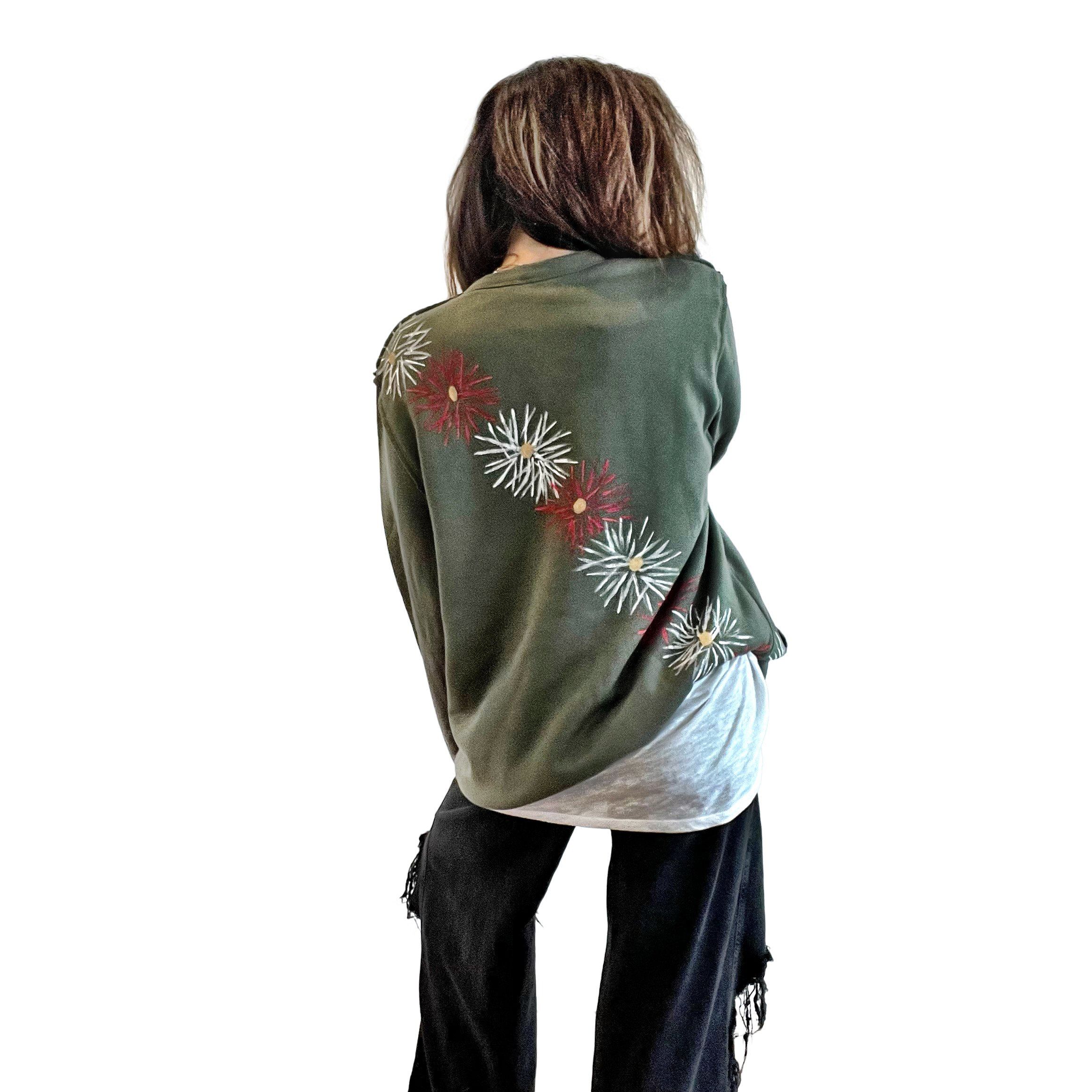 'TINSELED' PAINTED SWEATSHIRT